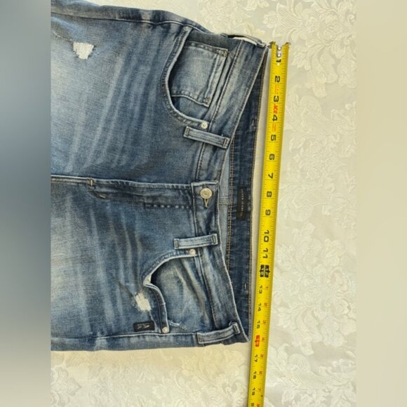 Silver Jeans 33x31 Most Wanted Straight Mid Rise Stretch Distressed Blue - Picture 6 of 8